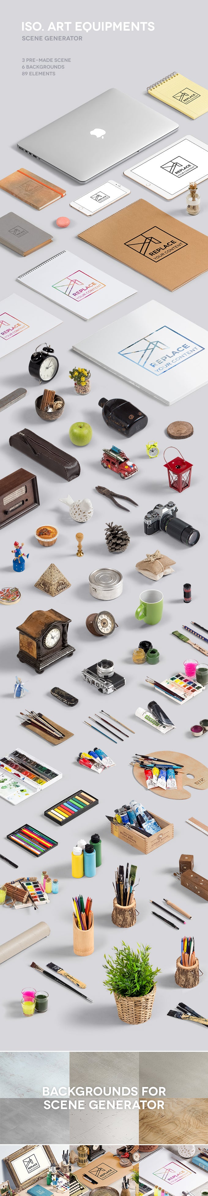 Iso. Art Scene Mockup Generator