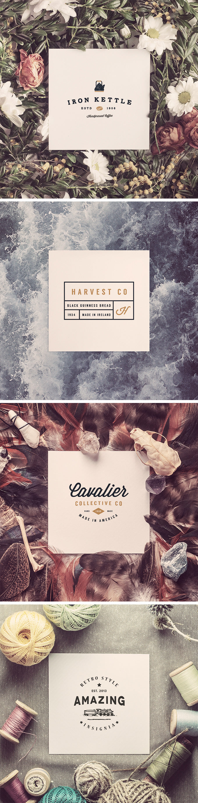 4 Carboard Letter Mockups