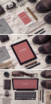 Stationery Device Mockups with Accessories