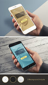 Real Photo iPhone Mockup in Hand with Backgrounds