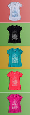 Color-Changeable Woman T-Shirt Mockup