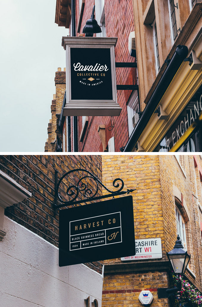 Shop Sign Mockup in Vintage Vibes