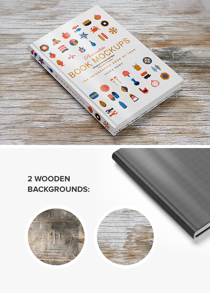 Staggering Hardback Book Mockup