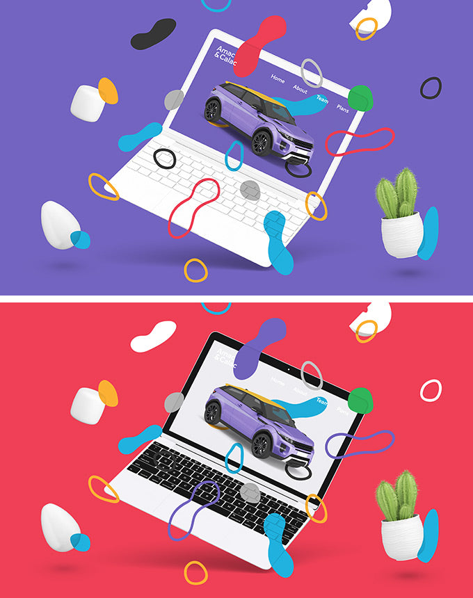 Website Design Project Presentation Mockup