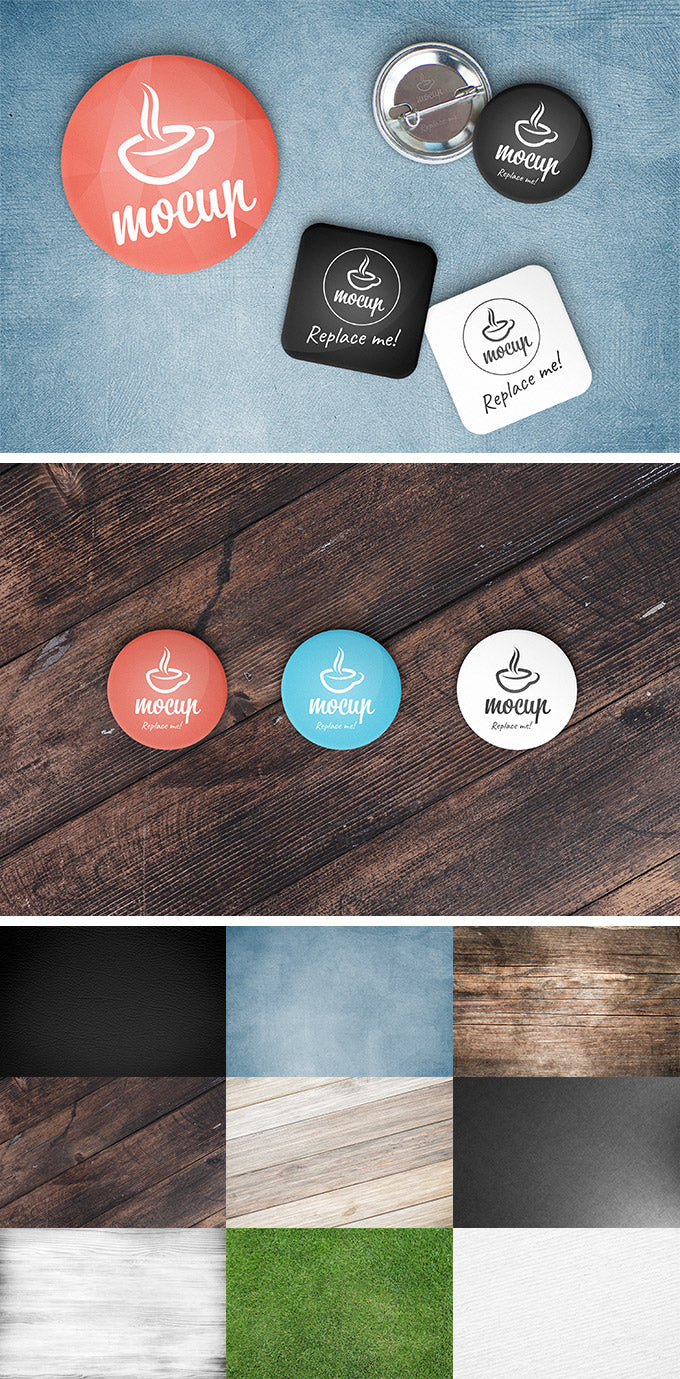 Button Badges Mockup Scene Creator