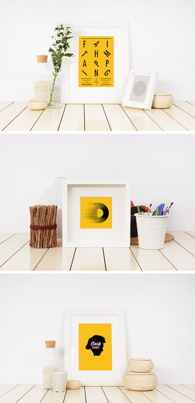 Clean White Photo Frame Mockup Templates