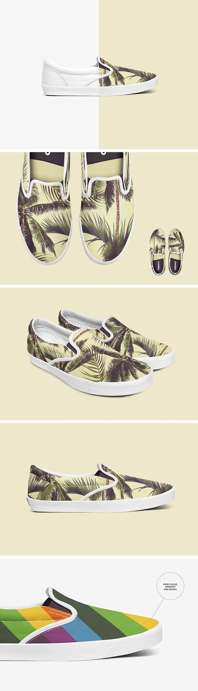 Clean White Slip-on Shoes Mockup Set