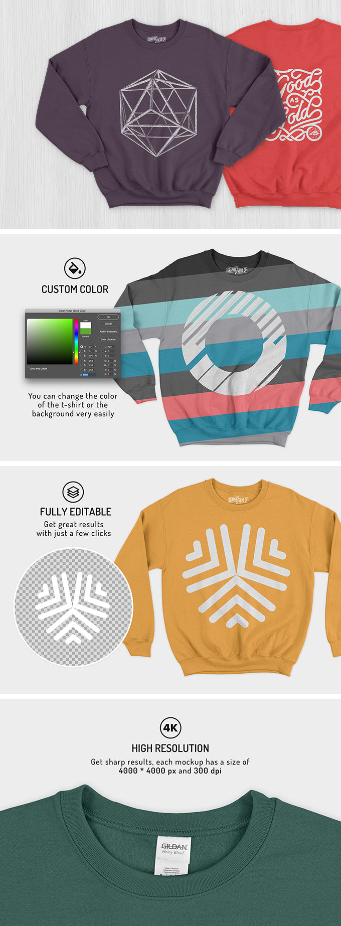 The Top-Notch Crewneck Sweatshirt Mockups