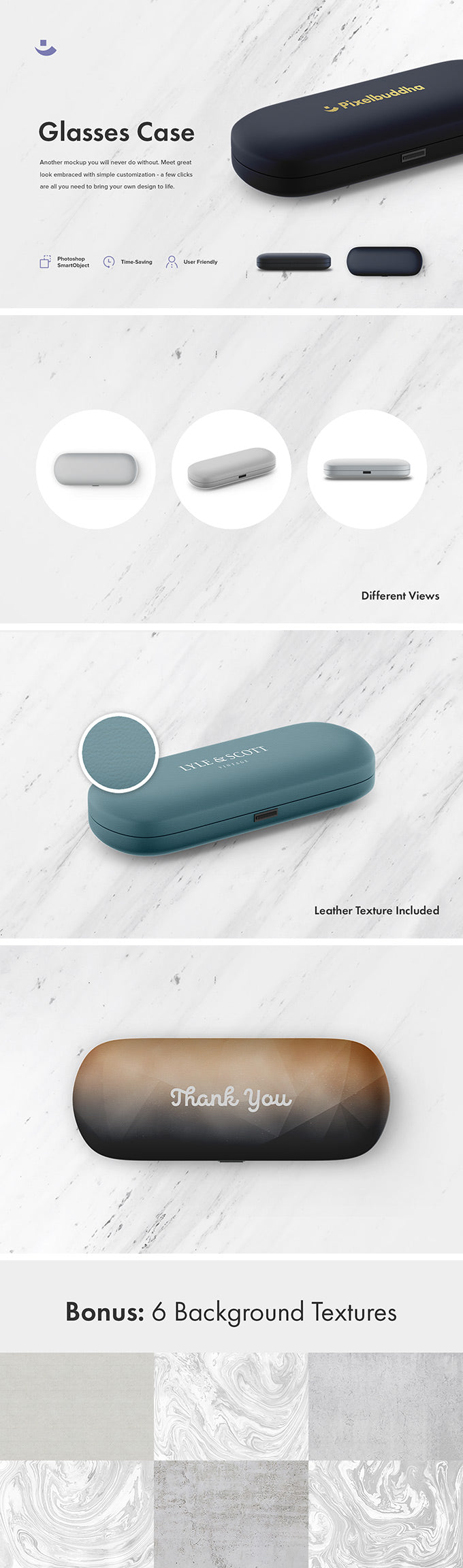 Sunglasses and Glasses Case Mockup Set