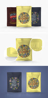 Pouch Packaging PSD Mockup with Three Pouches