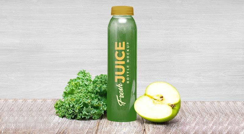 Fresh Juice Bottle Mockup Psd