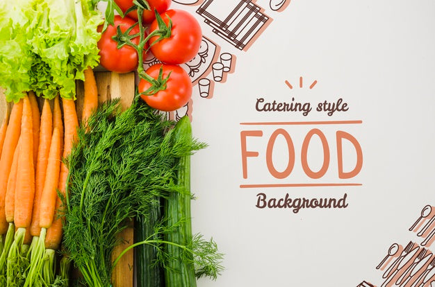 Fresh Vegetables Assortment Mock-Up Psd