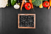 Fresh Vegetables Mockup With Slate Psd