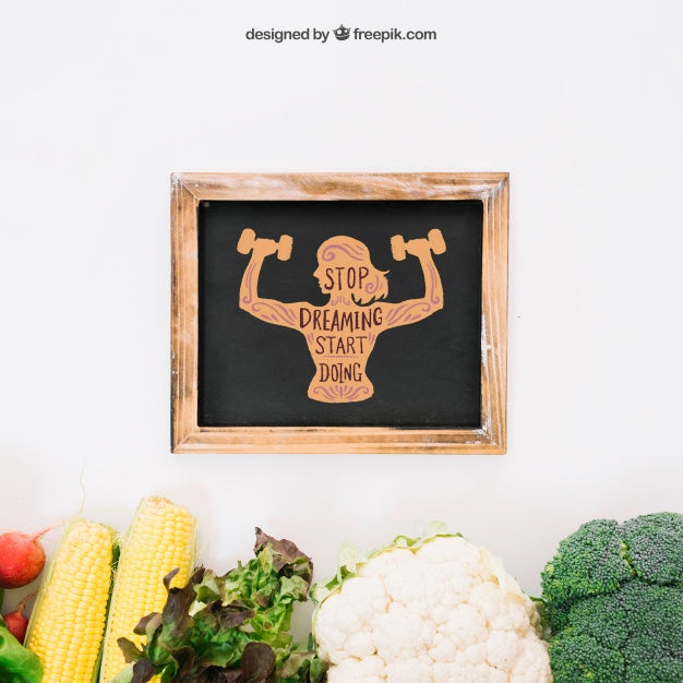 Fresh Vegetarian Mockup Psd