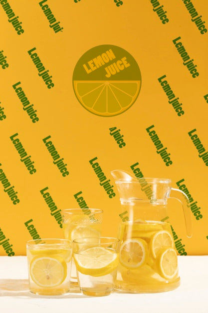 Freshly Made Lemonade On A Table Psd