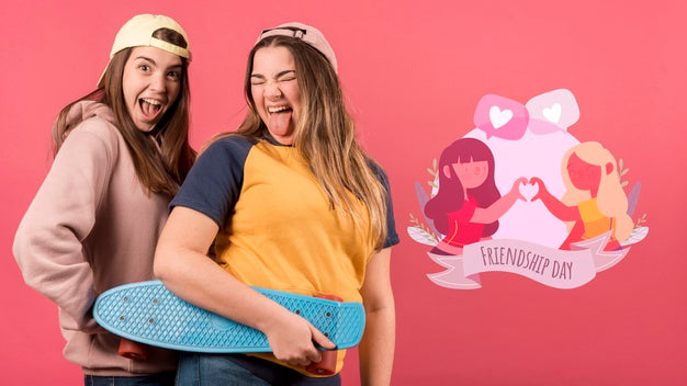 Friend Making Silly Faces Psd