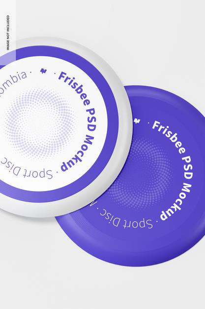 Frisbee Mockup, Close Up Psd