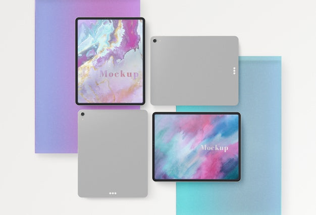 Front And Back Of Tablet Collection Psd