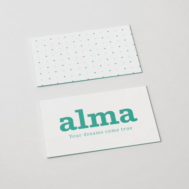 Front And Back View Business Card Mock Up Psd