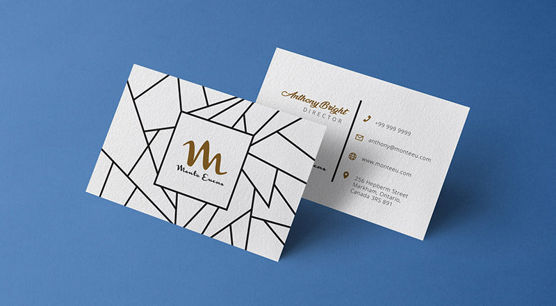 Front & Back Business Card Design Template & Mockup Psd