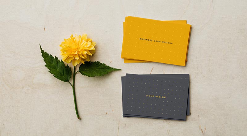 Front / Back Business Card Mockup Psd