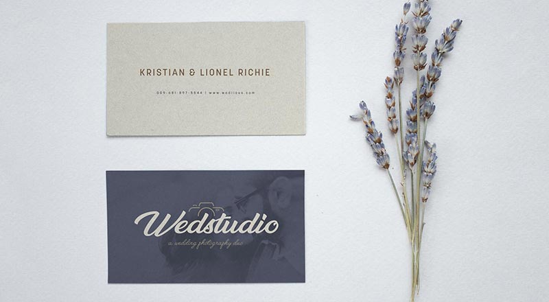 Front & Back Business Card Mockup Psd