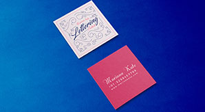 Front & Back Square Business Card Mockup Psd