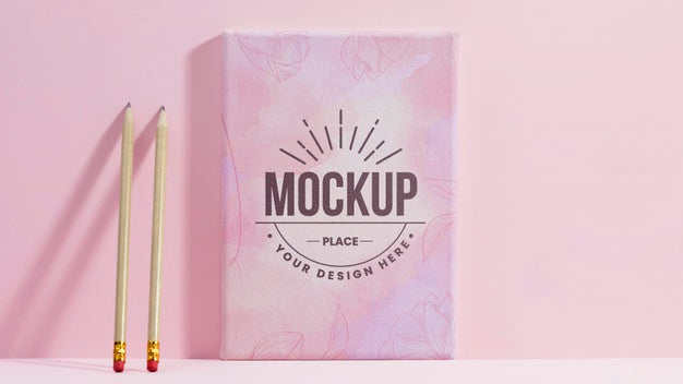 Front View Arrangement With Stationery Elements Psd