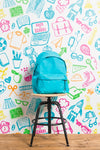 Front View Backpack With Colourful Background Psd