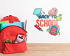 Front View Backpack With School Supplies Psd