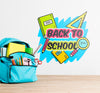 Front View Backpack With School Supplies Psd