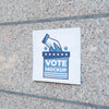 Front View Ballot Mock-Up On Wall Psd