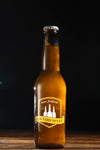 Front View Beer Bottle With Black Background Psd