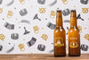 Front View Beer Bottles With Copy Space Psd