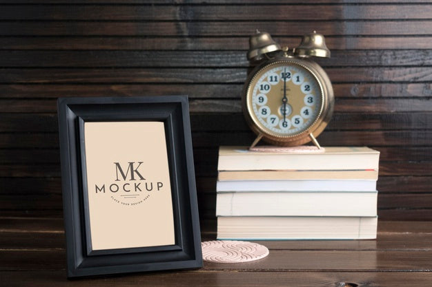 Front View Black Frame Mock-Up Psd