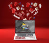 Front View Black Friday Mock-Up Sale Red Background Psd