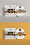 Front View Branding Cd Mockup With Cover