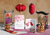 Front View Chinese New Year Accessories And Notebook Psd