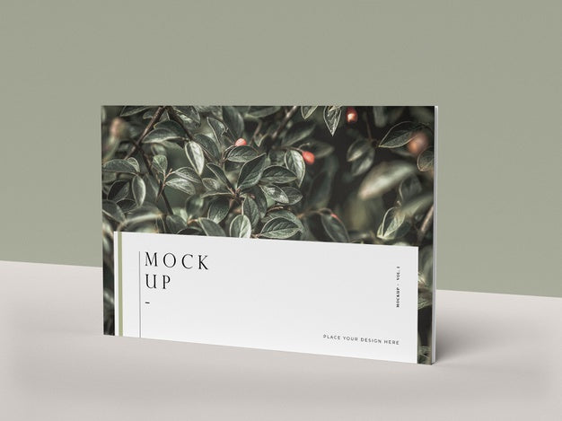Front View Cover With Nature Editorial Magazine Mock-Up Psd