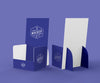 Front View Creative Blue Exhibitors Mock-Up Psd
