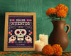 Front View Floral Skull Mock-Up On Green Background Psd