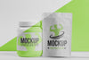 Front View Green Nutrients Gym Mock-Up Concept Psd