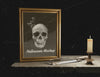 Front View Halloween Mock-Up Frame With Skull Psd