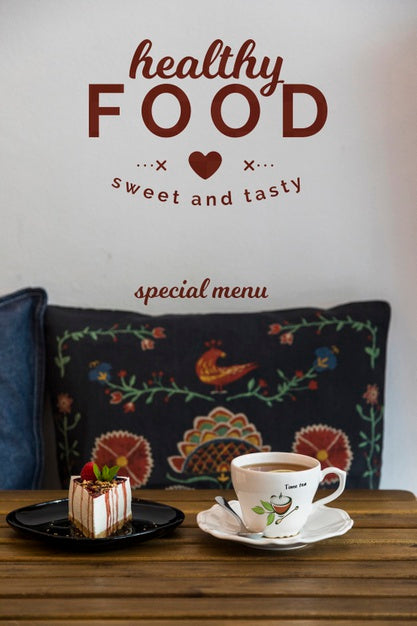 Front View Healthy Breakfast On The Table Psd