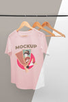 Front View Japanese T-Shirt Mock-Up Composition Psd