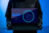 Front View Laptop Digital Security Mock-Up Psd