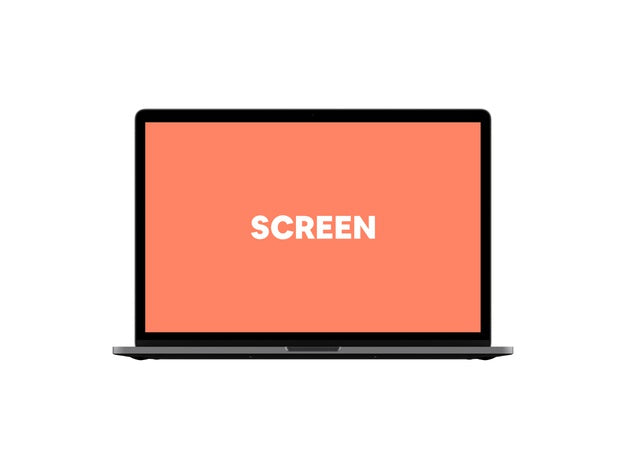 Front View Laptop Mockup #2 Psd