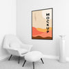 Front View Living Room Composition With Frame Mock-Up Psd