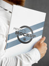 Front View Man Holding A Notebook Mock-Up Psd