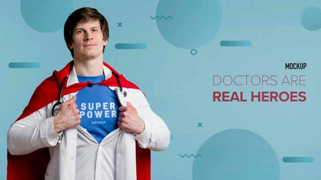 Front View Man With Stethoscope Psd